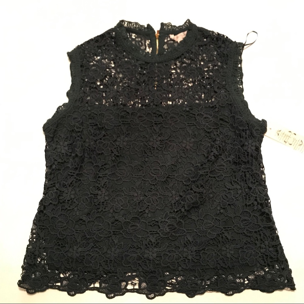 NWT Nanette Lepore  Crocker lace fully lined top